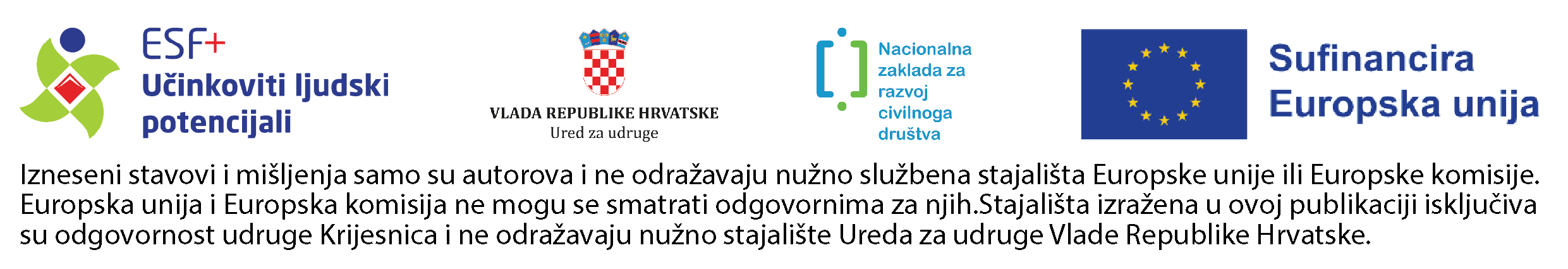 Logos ESF, Vlada RH, EU sufinancira